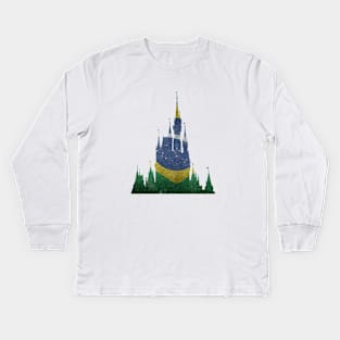 Brazil Magic Castle Silhouette Kids Long Sleeve T-Shirt